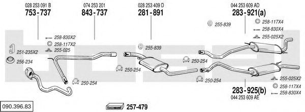 BOSAL 090.396.83 Exhaust System